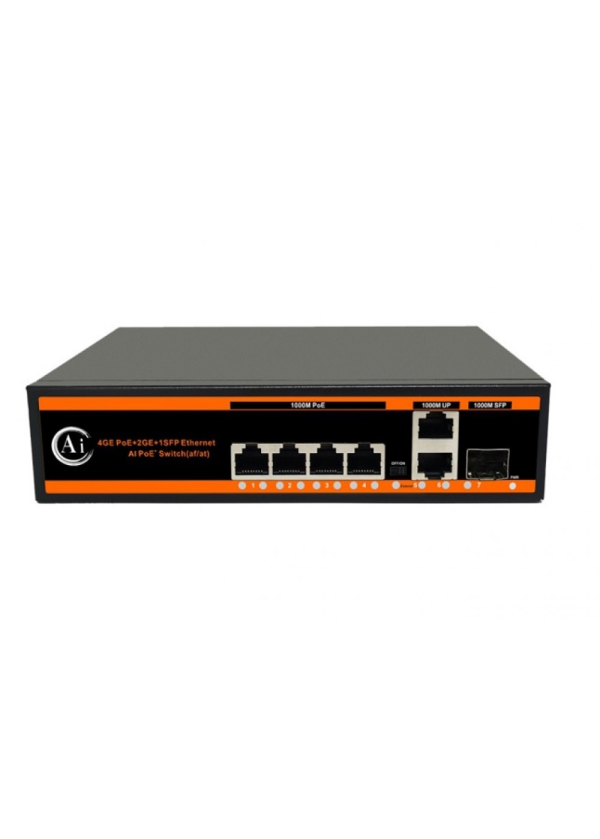 4 Port PoE Switch 10/100MB 2 Uplink 10/100MB with PoE